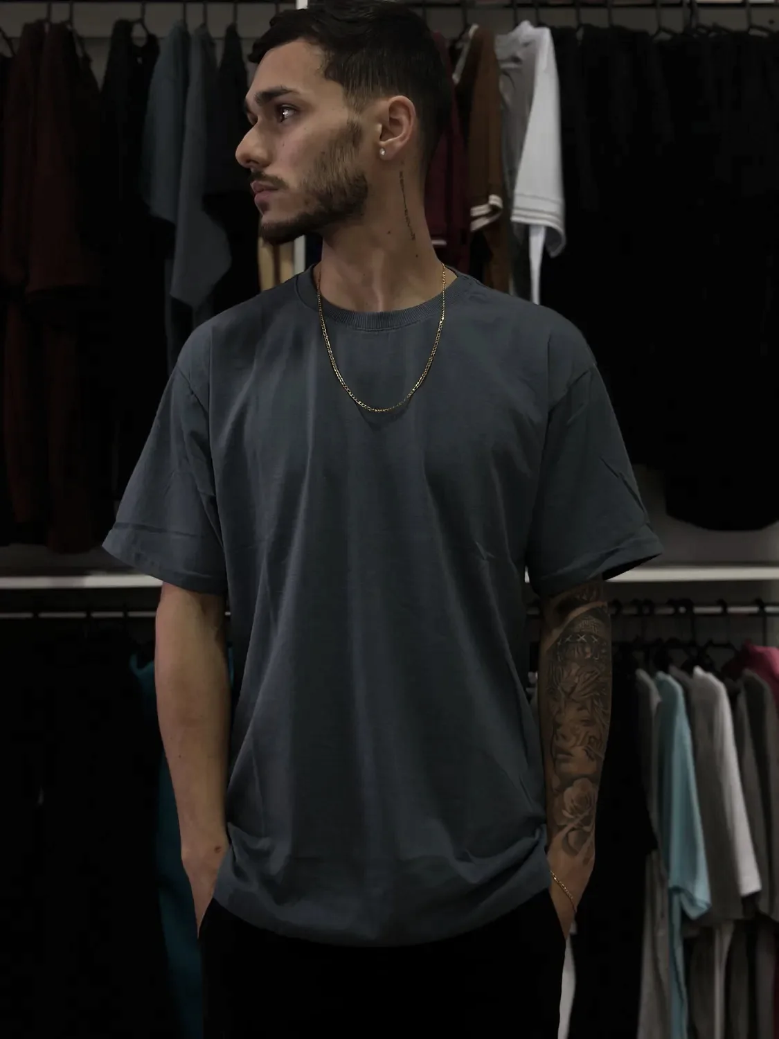 Camisa Zara cinza