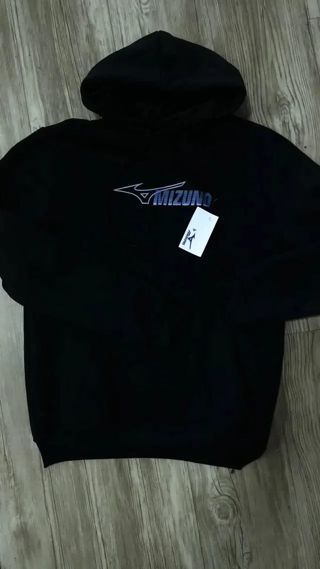 Moletom 3 cabos Mizuno preto, ângulo 1 de 2