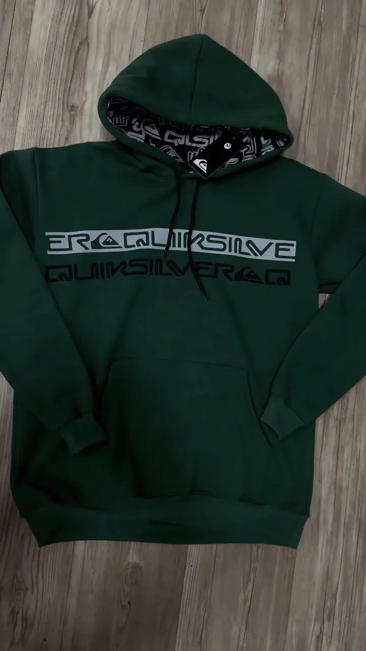 Moletom 3 cabos Quiksilver verde, ângulo 1 de 2
