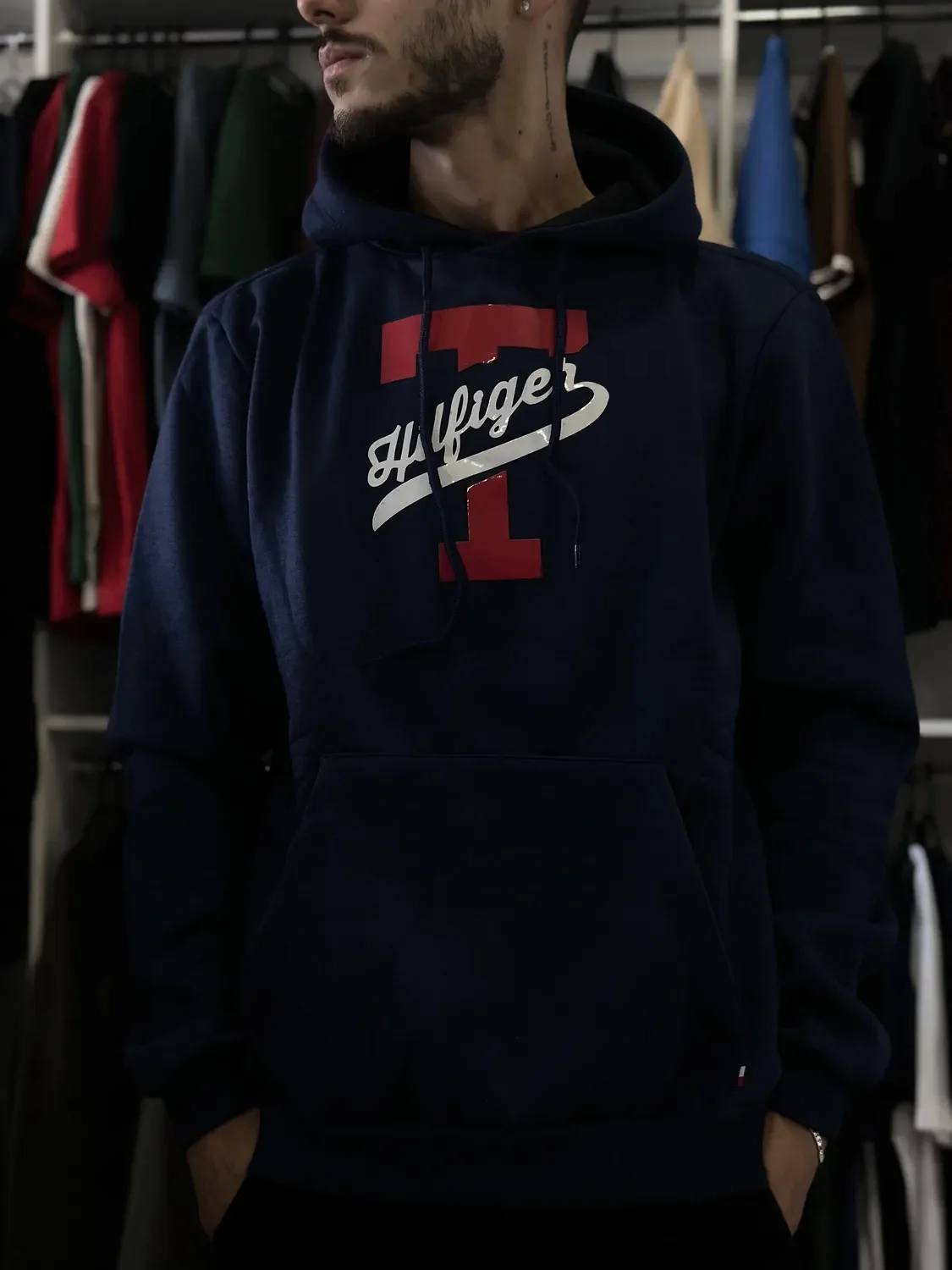 Moletom 3 cabos Tommy Hilfiger azul-marinho