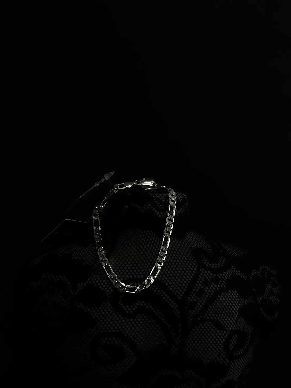 Pulseira masculina prateada